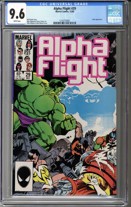 Colorado Comics - Alpha Flight #29  CGC 9.6 