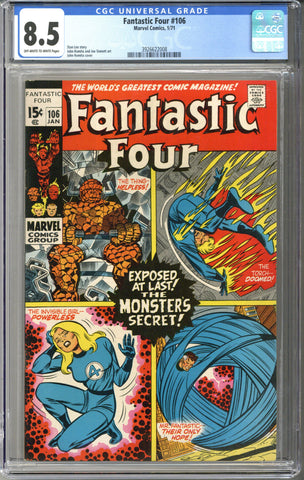 Fantastic Four #106 CGC 8.5