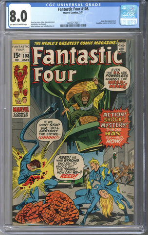 Fantastic Four #108 CGC 8.0