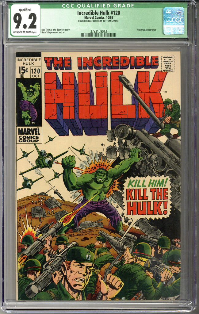 Incredible Hulk #120 CGC 9.2 Qualified grade