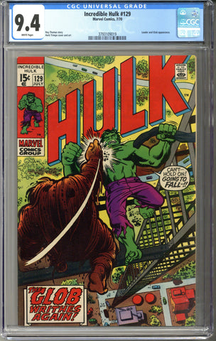 Incredible Hulk #129 CGC 9.4