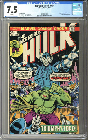 Incredible Hulk #191 CGC 7.5