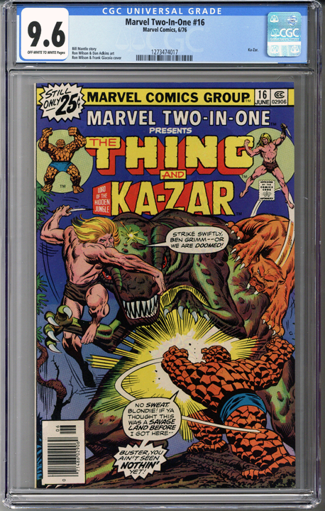 Marvel Two-In-One #16 CGC 9.6