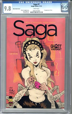 Saga #7 CGC 9.8 - ghost variant cover